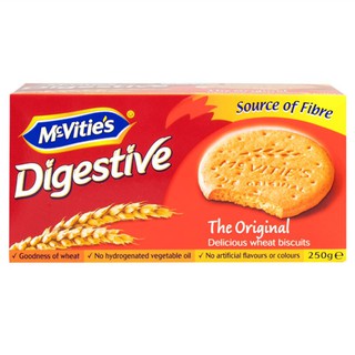 แมคไวตี้ส์ไดเจสทีฟบิสกิตข้าวสาลี 250กรัม Mcvities Digestives Wheat Biscuits 250g.