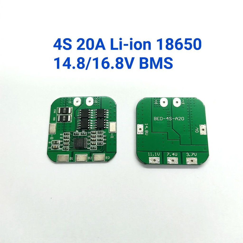 BMS 4S 20A Li-ion 3.7V 18650 14.8V/16.8V โมดูล PCB BMS บอร์ดป้องกัน ...