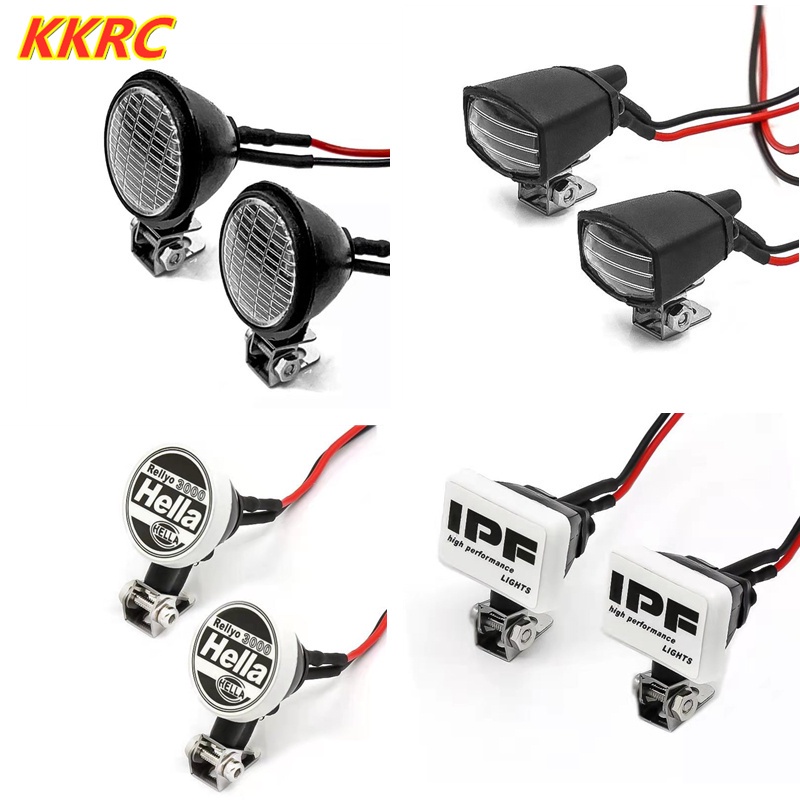 ไฟหน้าสปอตไลท์ Led พร้อมตัวยึด สําหรับรถไต่หินบังคับ 1/10 Traxxas TRX4 TRX6 Axial SCX10 90046 Redcat Gen8 W05