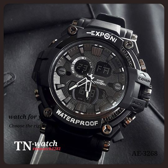 นาฬิกาข้อมือผู้ชาย exponi รุ่น EP-3268 สีดำเทา