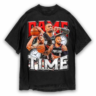 เสื้อยืดสีขาว - วินเทจ 2022 เสื้อเดเมียน Lillard Dame Time Unisex เสื้อสเวตเตอร์เสื้อสเวตเตอร์ศิลปะ