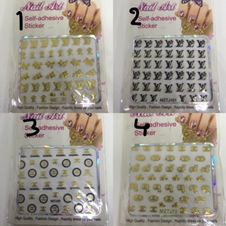 nail sticker nail art sticker สติ้กเกอร์ติดเล็บ แต่งเล็บ เลื่อนขวาดูแบบได้คะ