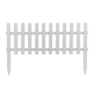 รั้วไม้ยางพาราปักพื้น U-01 XL สีขาว RUBBER WOOD SPRING U-01 XL WHITE