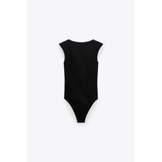 บอดี้สูทเสริมไหล่ ZARA BODYSUIT WITH SHOULDER PADS (used สภาพดี