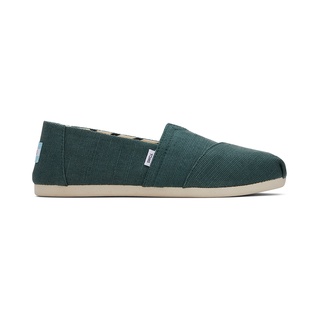 TOMS รองเท้าลำลองผู้หญิง แบบสลิปออน (Slip on) รุ่น Alpargata Stormy Green Heritage Canvas (B) รองเท้าลิขสิทธิ์แท้