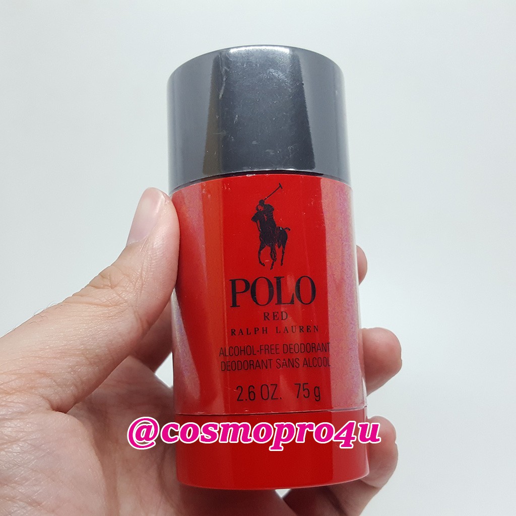 โรลออนสติ๊ก) POLO RED Ralph Lauren Alcohol Free Deodorant 75g ราล์ฟลอเรน  โปโล เรด ทาใต้วงแขน ทารักแร้ ระงับกลิ่นกาย | Shopee Thailand