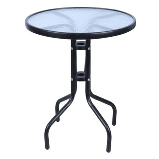 โต๊ะ เก้าอี้ โต๊ะเหล็ก SPRING สีดำ เฟอร์นิเจอร์นอกบ้าน สวน อุปกรณ์ตกแต่ง PATIO TABLE SPRING BLACK