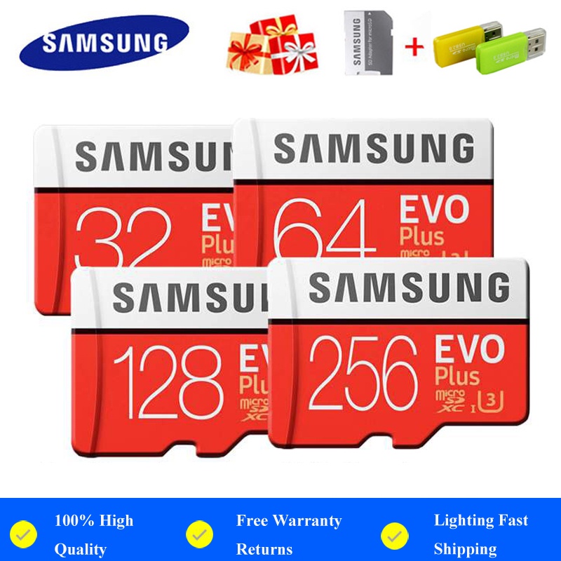 【New】Samsung Evo Plus 512GB Memory Card 32GB/64GB/128GB/256GB/512GB Micro SD Card SDcard Micro SDXC 95MB/s Read Speed