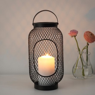 ตะเกียงเทียน ตะเกียง ขาว และ ดำ 36 ซม.TOPPIG Lantern for block candle black 36 cm