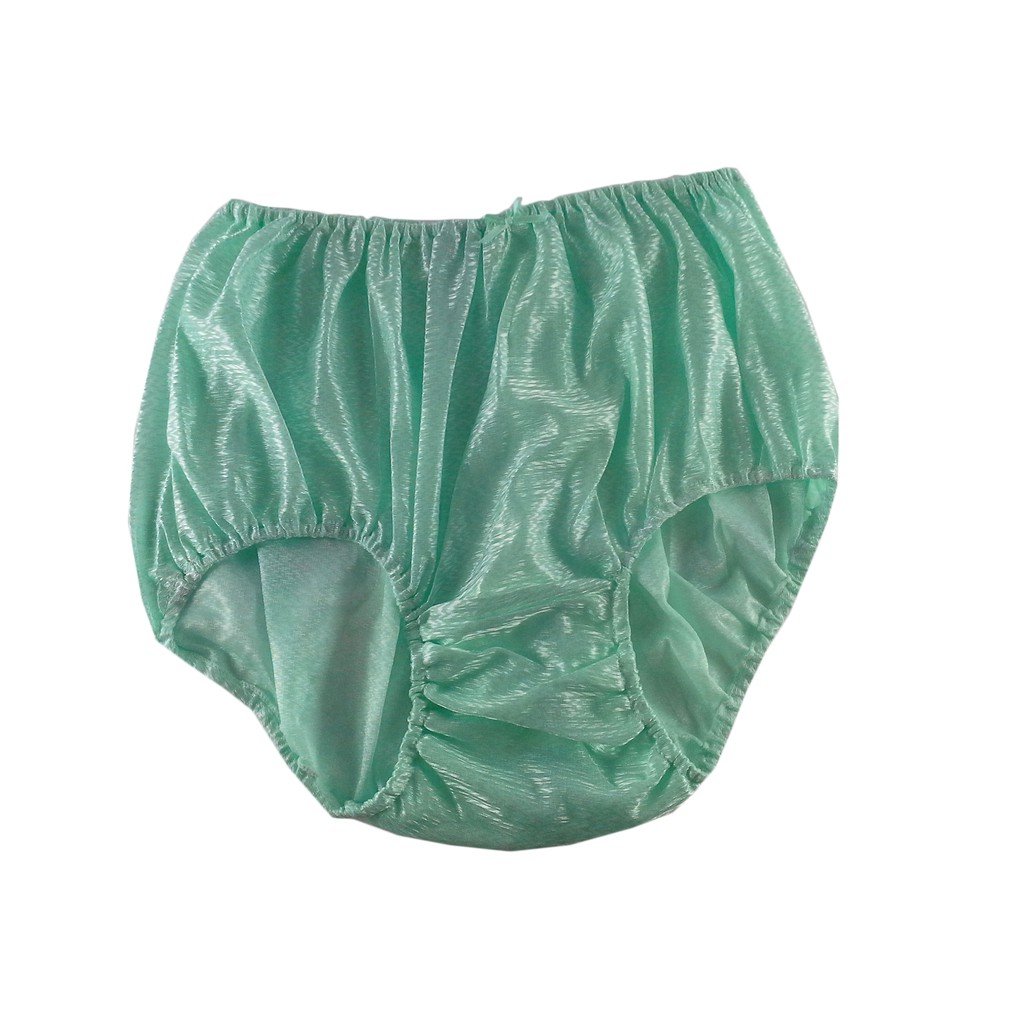 กางเกงใน ผ้าสายฝน คุณภาพดี นุ่มใส่สบาย กางเกงในไซส์ใหญ่ ชุดชั้นในคนอ้วน กางเกงในผ้าลื่น กางเกงในคนท้อง สีเขียวอ่อน