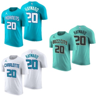 เสื้อยืดพิมพ์ลายแฟชั่นNike เสื้อยืดบาสเก็ตบอล พิมพ์ลาย NBA Gametime Charlotte Hornets 20 Gordon Hayward