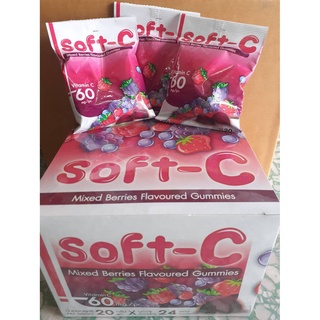 Soft-c เยลลี่ วิตามินซี เด็ก ขายแพ็คละ 3 ซอง, 6 ซอง, 12 ซอง