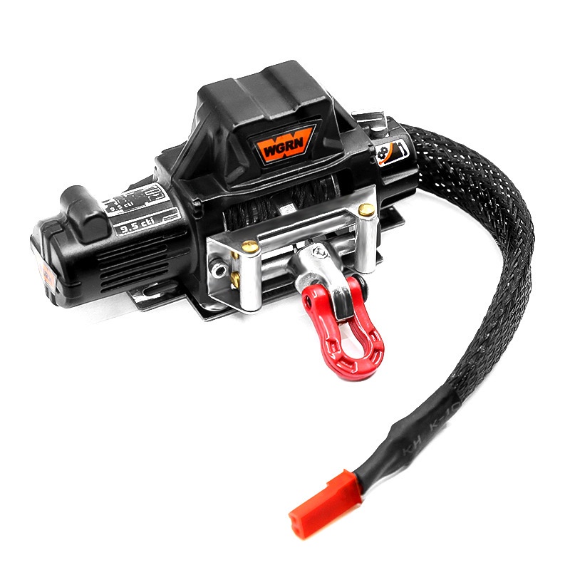 Rc รถโลหะลวดเหล็กอัตโนมัติจําลอง Winch สําหรับ 1/10 RC Crawler รถ Axial SCX10 90046 D90 Traxxas TRX4 Redcat