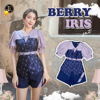 BLT Brand การันตีเสื้อผ้าแบรนด์แท้ เซทกางเกงสีกรมแขนม่วง BERRY IRIS