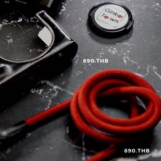 [กรุงเทพส่งด่วนใน 1 ชั่วโมง]        สายคล้องกล้องถักสีแดง ที่คนใช้ LEICA ต้องมี