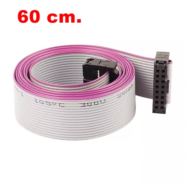 สายยาว 60ซม. สายแพร 16 pin / ช่อง สำหรับเชื่อมต่อแผ่นป้ายไฟวิ่ง LED P10 P5 P4 สายไฟป้ายไฟ สายแพรป้ายไฟวิ่ง ID