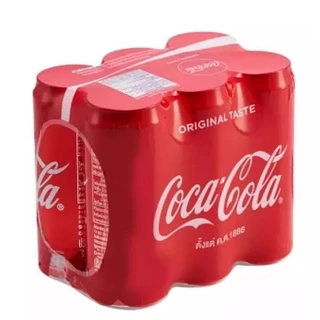 โค้กน้ำอัดลม รสออริจินัล 325มล. แพค 6 กระป๋อง