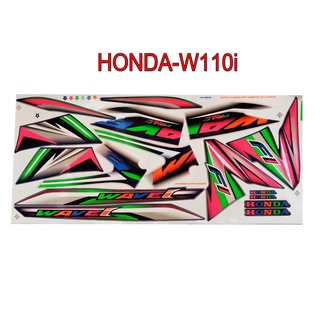 A สติ๊กเกอร์ติดรถมอเตอร์ไซด์ สำหรับ HONDA-W110i 2017 สะท้อนแสงสีน้ำเงิน