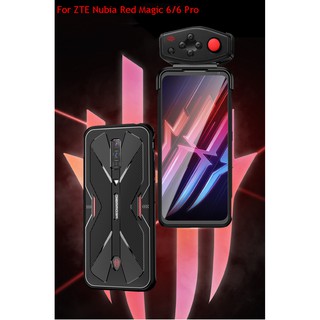 เคสโทรศัพท์มือถือซิลิโคนสีแดงสําหรับ ZTE Nubia Red Magic 6/Pro/6S Pro