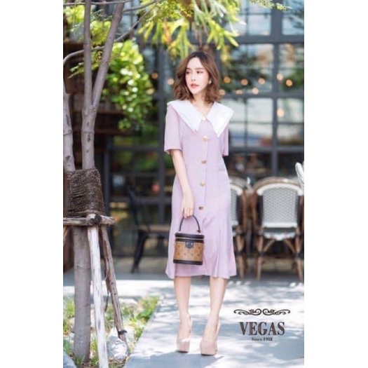 เสื้อผ้างานป้ายVegusไซค์Lสีม่วงอ่อน