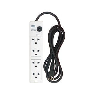 ปลั๊กไฟ สวิทช์ ปลั๊กสามตา ไฟบ้าน POWER STRIP 4 OUTLET UNIC P404-1 3M รางปลั๊กไฟ 4 ช่อง UNIC P404-1 3 ม.