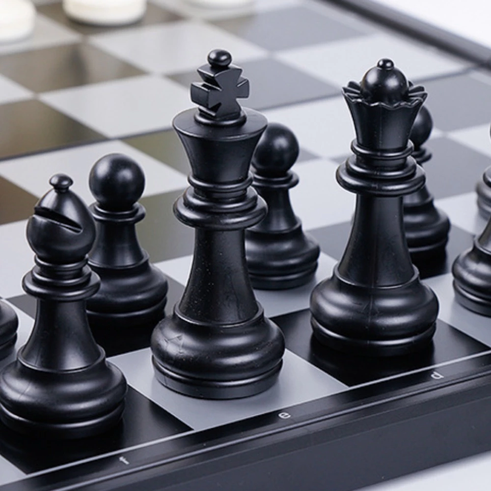 หมากรุกสากลแม่เหล็ก Black&White Magnetic Chess ของเล่น เด็ก บอร์ดเกม thumbnail 5
