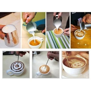 🧊 ICE COFFEE ปากกาวาดลายกาแฟ ลาเต้ อาร์ต สแตนเลส ด้ามไม้ 13.5 ซม. อุปกรณ์ร้านกาแฟ ปากกาวาดลายกาแฟ ลาเต้ อาร์ต