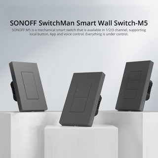 Sonoff M5-120 SwitchMan สวิตช์ติดผนังอัจฉริยะ ปุ่มท้องถิ่น ควบคุมผ่านแอพ ไฟแสดงสถานะ LED ปรับได้ผ่าน eWeLink Alexa