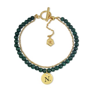 Mizuchol สร้อยข้อมือหิน Malachite แท้ Colours of The Queen Bracelet - Evergreen