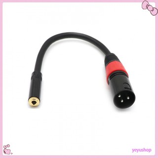 【Ready Stock】➨อะแดปเตอร์ XLR Male Plug to 3.5 มม. Female Stereo Audio Adapter TRS 1 / 8 7X1D SqXg