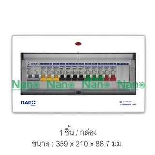 ตู้คอนซูมเมอร์ยูนิต NANO PLUS เมน+14ช่อง(พร้อมMCB 40A,50A,63A+ลูกย่อย12ลูก)  NNP-CM40B-14,NNP-CM50B-14,NNP-CM63B-14