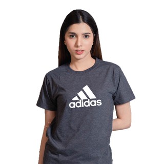 เสื้อ adidas (สีเทาเข้ม) เสื้อยืดแฟชั่น เสื้อคอกลม ผ้าcotton Fully comb 100% สวมใส่ได้ทั้งหญิงและชาย