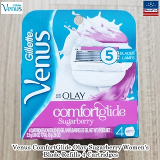 Gillette® Venus Plus Olay ,Coconut ComfortGlide 5 Blades ยิลเลตต์ วีนัส ใบมีดโกน สำหรับผู้หญิง