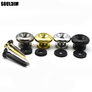 2 ชิ้นหัวเห็ดกีตาร์สายปุ่มล็อคโลหะสีดําพร้อมสกรูยึดสําหรับกี…