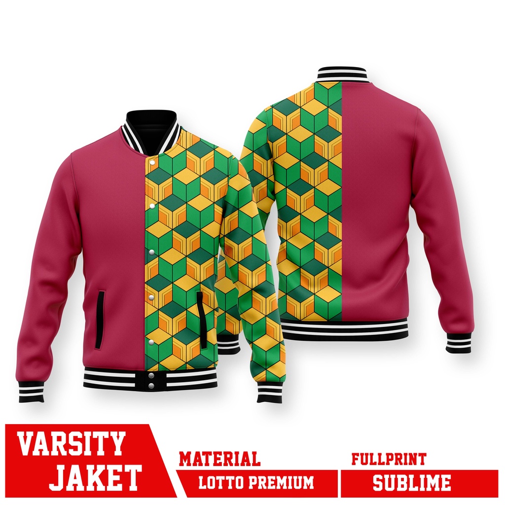 VARSITY JACKET GIYU TOMIOKA DEMON SLAYER มังงะ kimetsu no yaiba พิมพ์เต็ม