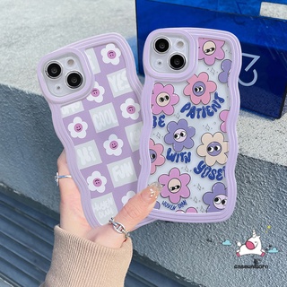 เคสโทรศัพท์มือถือ TPU นิ่ม ลายการ์ตูนหน้ายิ้ม ดอกไม้ สไตล์เกาหลี สําหรับ Samsung A23 A12 A32 A50 A50s A03 A13 A03s A51 A21s A52 A02s A22 A31 A30s A52s A11 M22 M32 M12