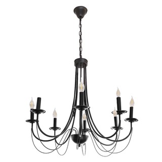 Bouquet lamp CHANDELIER CST 112-8 8-LIGHT BLACK Interior lamp Light bulb โคมไฟช่อ ไฟช่อ CST 112-8 สีดำ 8 หัว โคมไฟภายใน