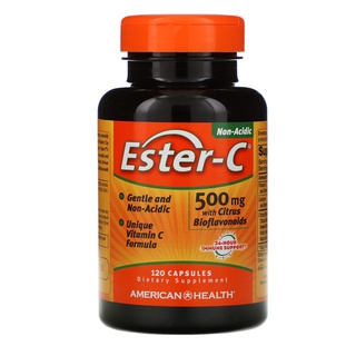 #120 เม้ด# American Health, Ester-C, 500 mg with Citrus Bioflavonoids, 120 Capsules