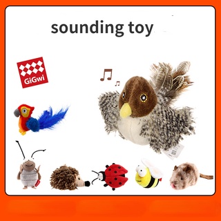 GiGwi ของเล่นแมว dazzling prey series sound toy touch sensing cricket bird hedgehog parrot