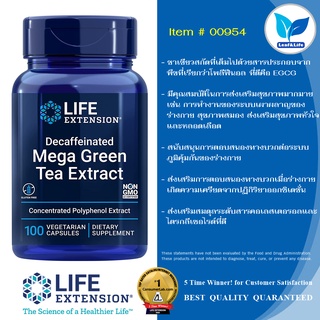 Life Extension Decaffeinated Mega Green Tea Extract (98% Polyphenols) / 100 Vegetarian Capsules