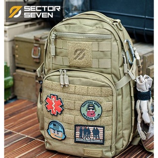 กระเป๋าเป้ SECTOR SEVEN Tactical Backpack วัสดุผ้าไนลอน 1000D กันน้ำ ซิป YKK