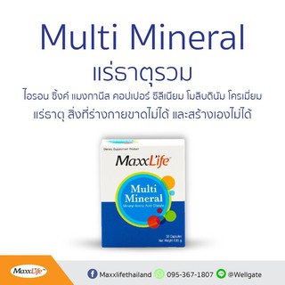 Maxxlife Multi Mineral แร่ธาตุรวม จัดโปรโมชั่นสุดคุ้ม ซื้อ 3 กล่อง ราคา 750 บาท