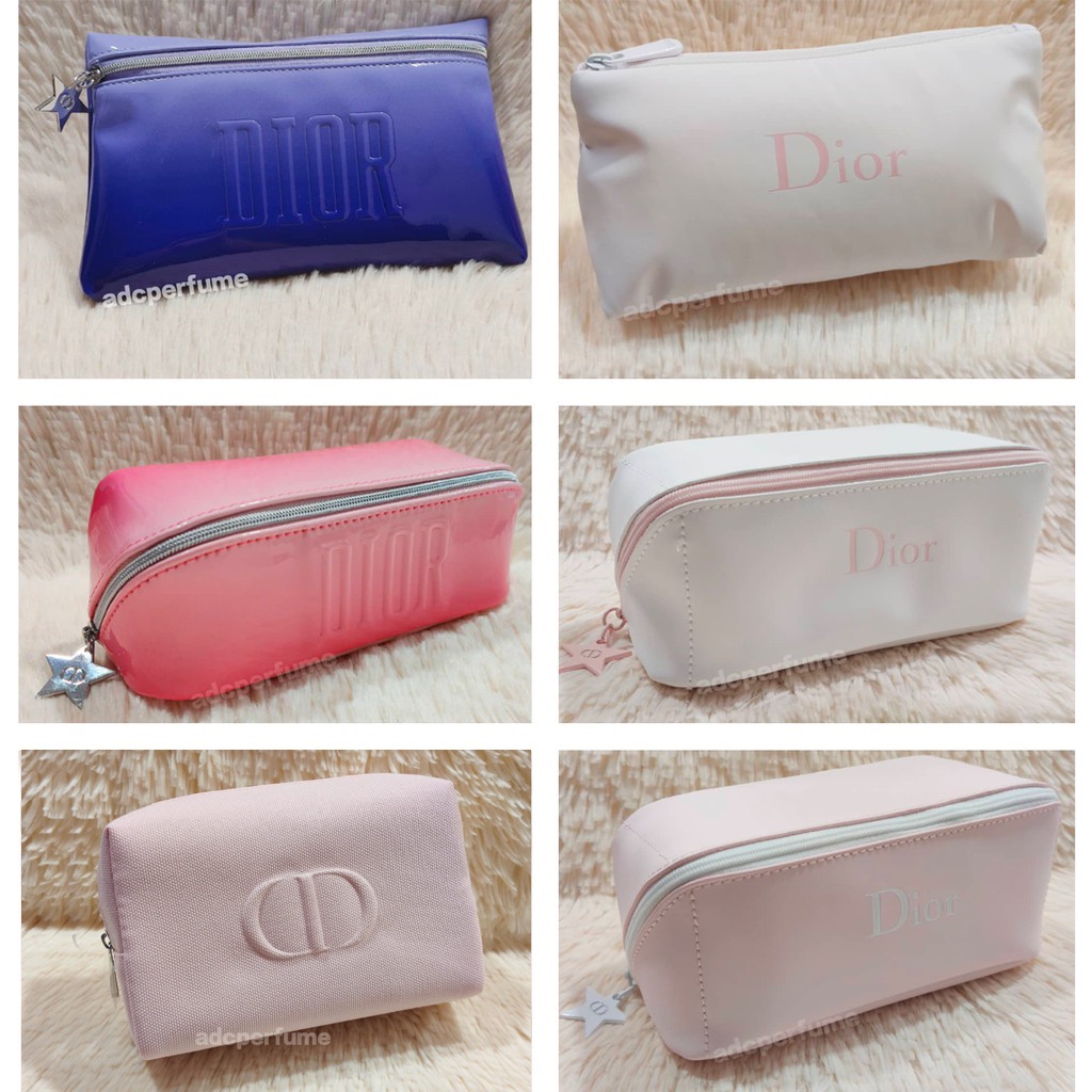 Adc - CD Beauty Pouch With Zip (ดํา / ชมพู / ขาว / น้ําเงิน) - Limited Edition