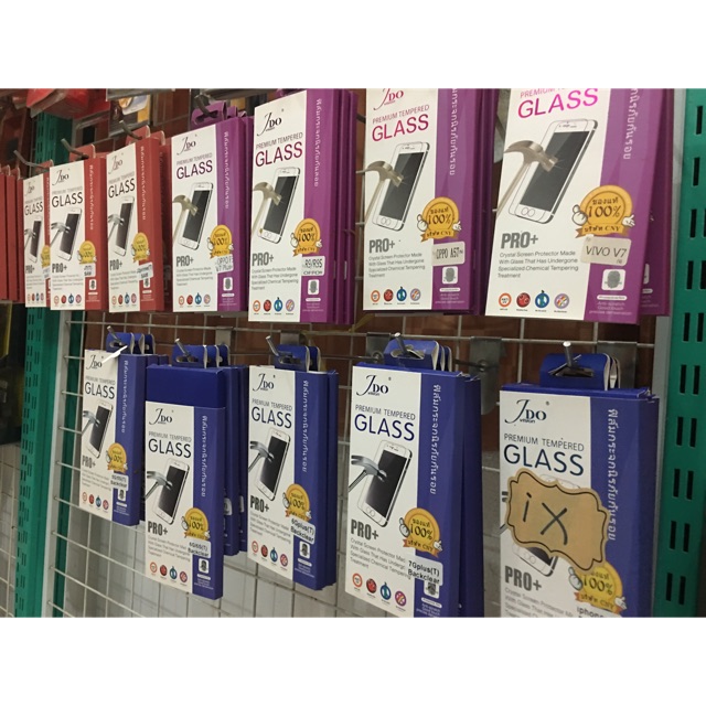 ฟิล์มกระจก นิรภัย JDO ( J7, J7pro,J2prime,OPPO f5,R9,R9s,A57, Vivo v7 ,iPhone X,7plus,6plus 6s
