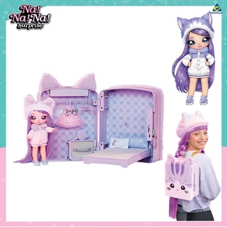 Na Na NaSurprise  3 in 1  Backpack Lavander Kitty doll set