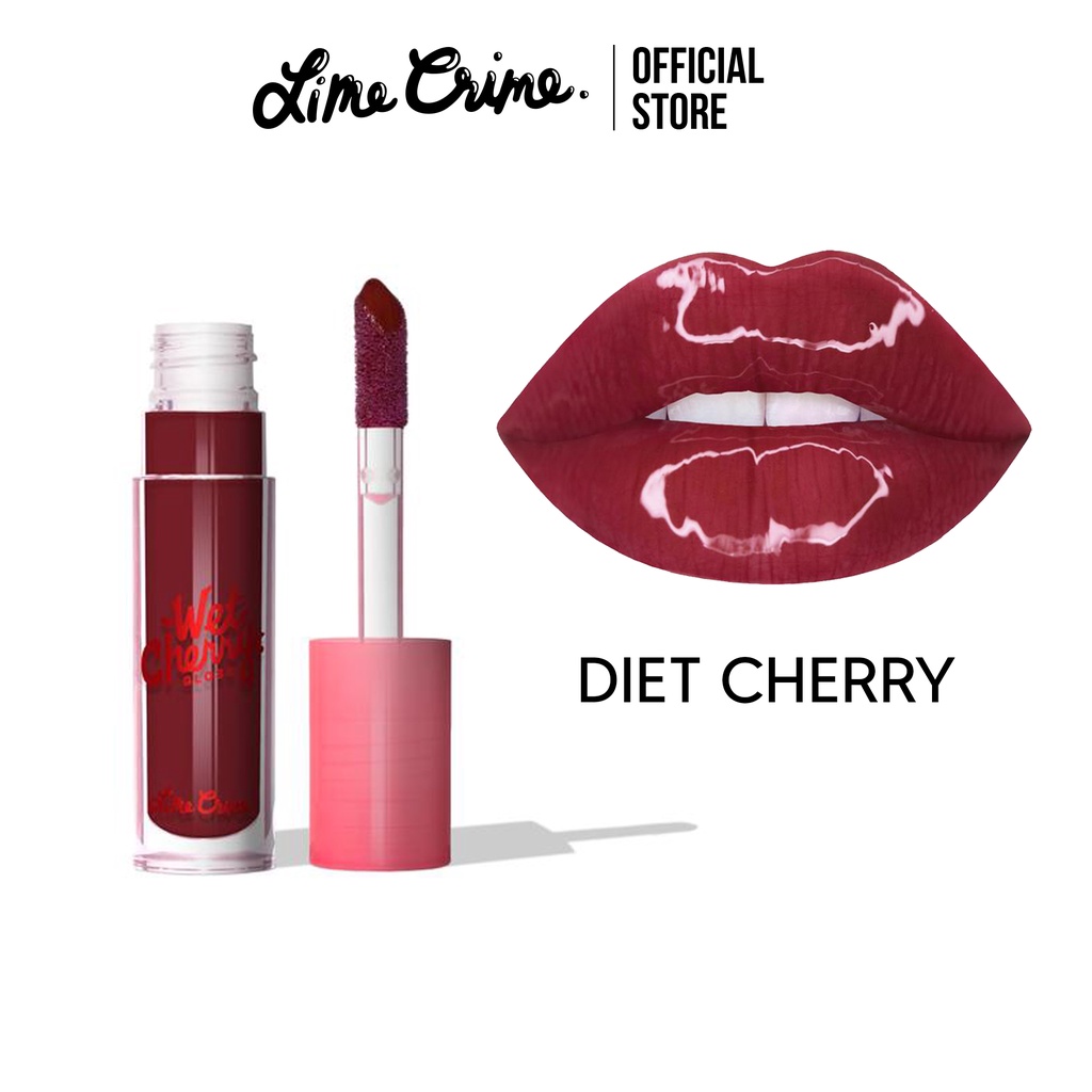 (Lot ผลิต 05/19) Lime Crime Wet Cherry Lip Gloss สี Diet Cherry By Lime Crime Thailand