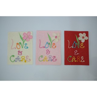 การ์ดวาเลนไทน์ Love&amp;Care ดอกแพงพวย (ขนาด L)