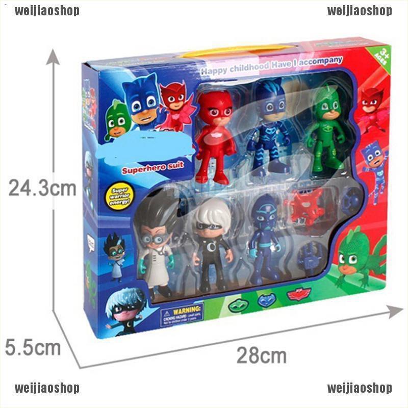 gwj 2 ของเล่นฟิกเกอร์ PJ Masks 6 ชิ้น/ชุด（ขายล่วงหน้า）