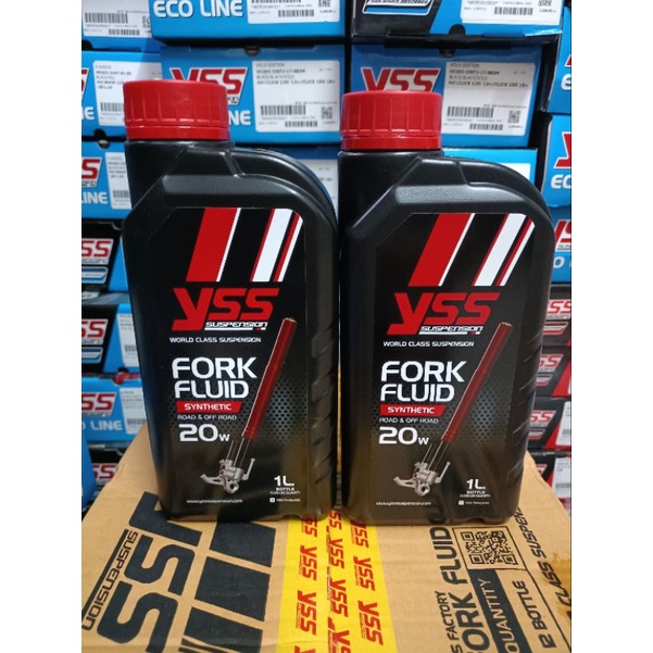 น้ำมันโช๊คหน้าyssแท้100%FORK FLUID SYNTHETIC ROAD &OFF ROAD 15wv20w 30 w1ลิตร ราคาต่อ1ขวด
