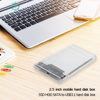 Hidduck Usb 3.1 Type-C กล่องฮาร์ดไดรฟ์มือถือ 2.5 นิ้ว Sata Hdd Ssd